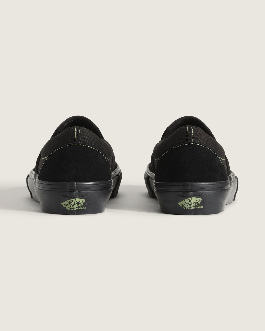 Vans Skate Slip-On Shoe in Black / Olive Green