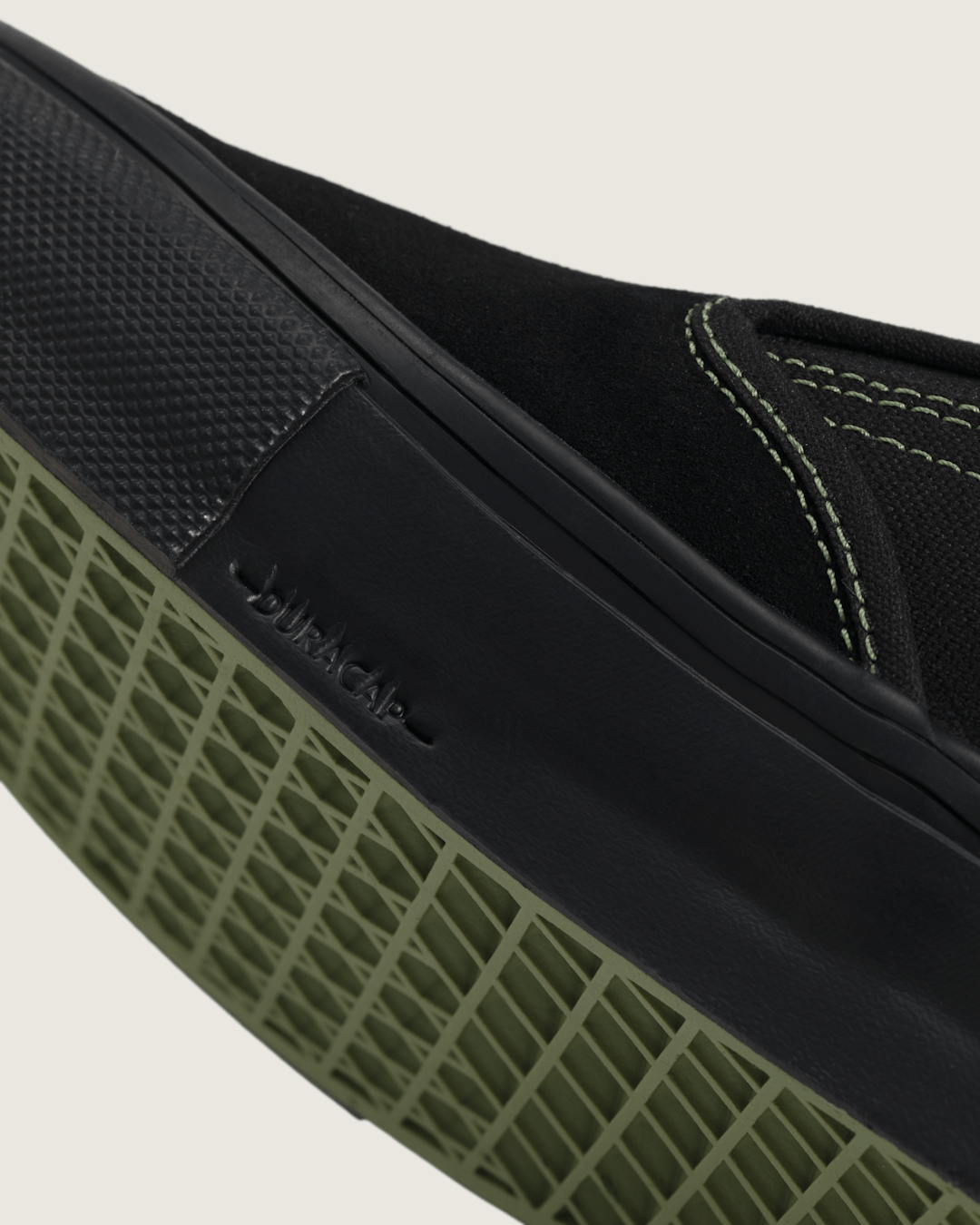 Vans Skate Slip-On Shoe in Black / Olive Green