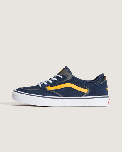 Vans Skate Rowley Shoe in Navy Blue / Yellow