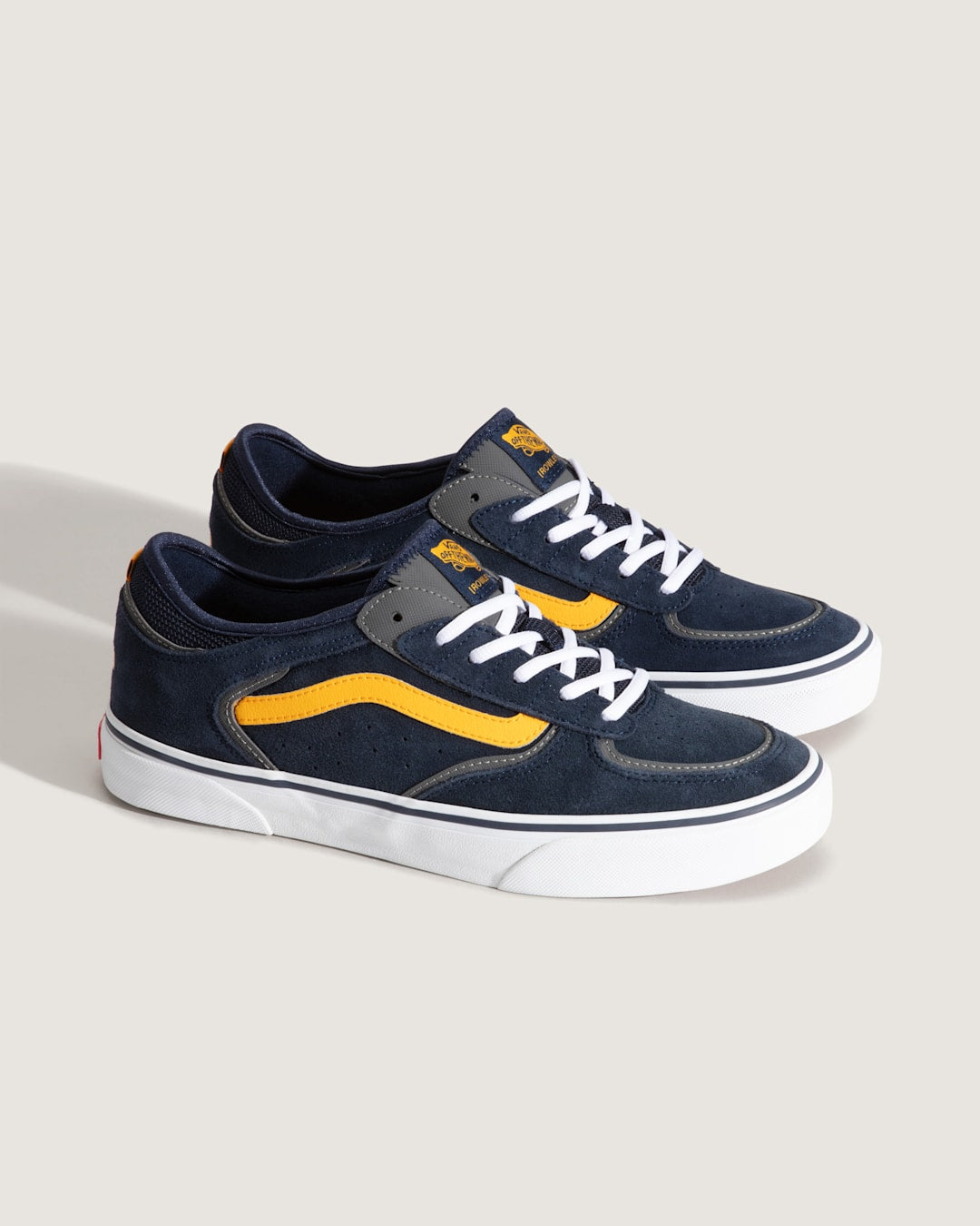 Vans Skate Rowley Shoe in Navy Blue / Yellow