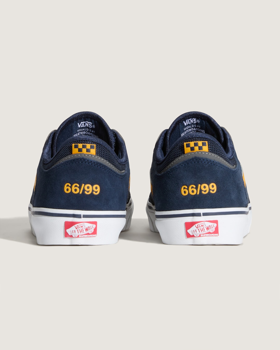 Vans Skate Rowley Shoe in Navy Blue / Yellow