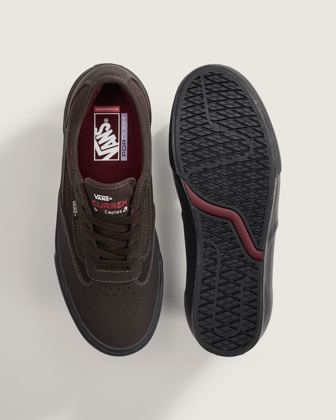 Vans Skate Curren Caples Shoe in Dark Brown