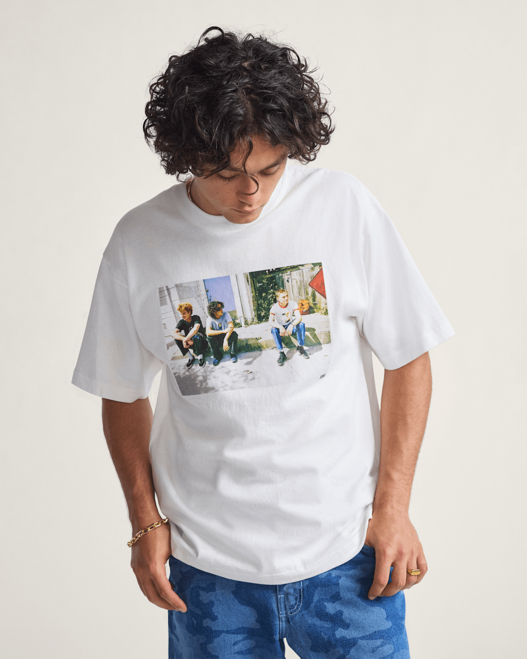 Vans Skate Curb T-Shirt by Atiba Jefferson in Atiba White