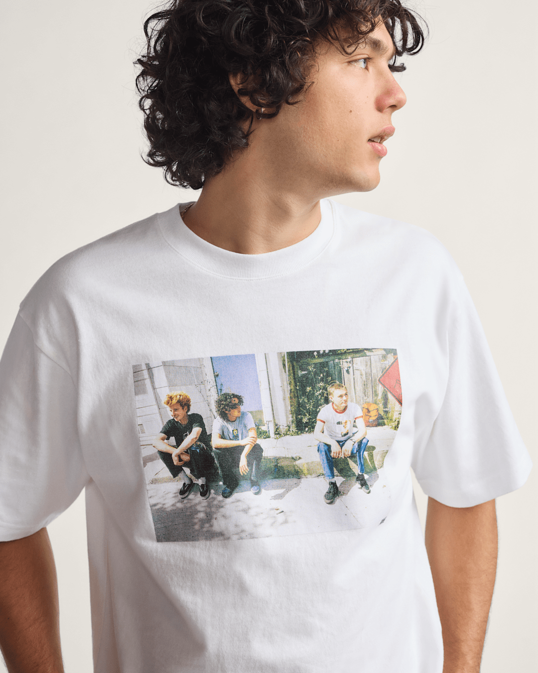 Vans Skate Curb T-Shirt by Atiba Jefferson in Atiba White