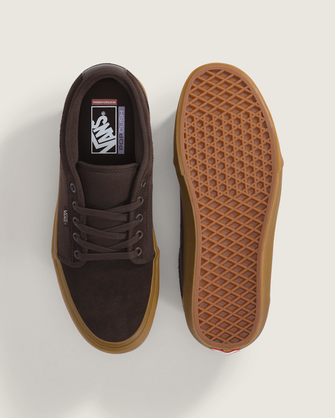 Vans Skate Chukka Low Gum Shoe in Dark Brown