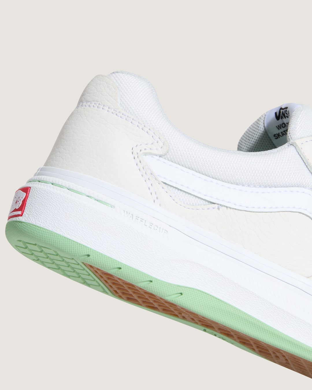 Vans Skate Kyle Walker Wafflecup Shoe in White / Mint Green