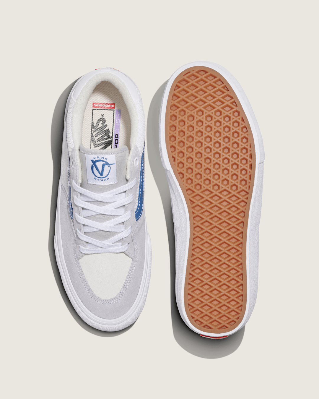 Vans Skate Rowan Shoe in Grey / Blue