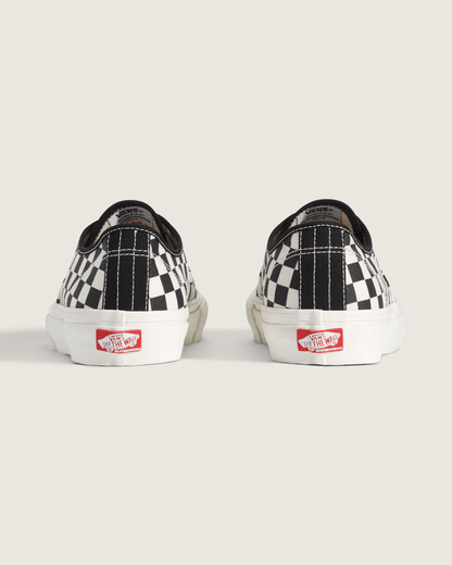 Vans Skate Authentic Checkerboard Shoe in Black / Marshmallow White