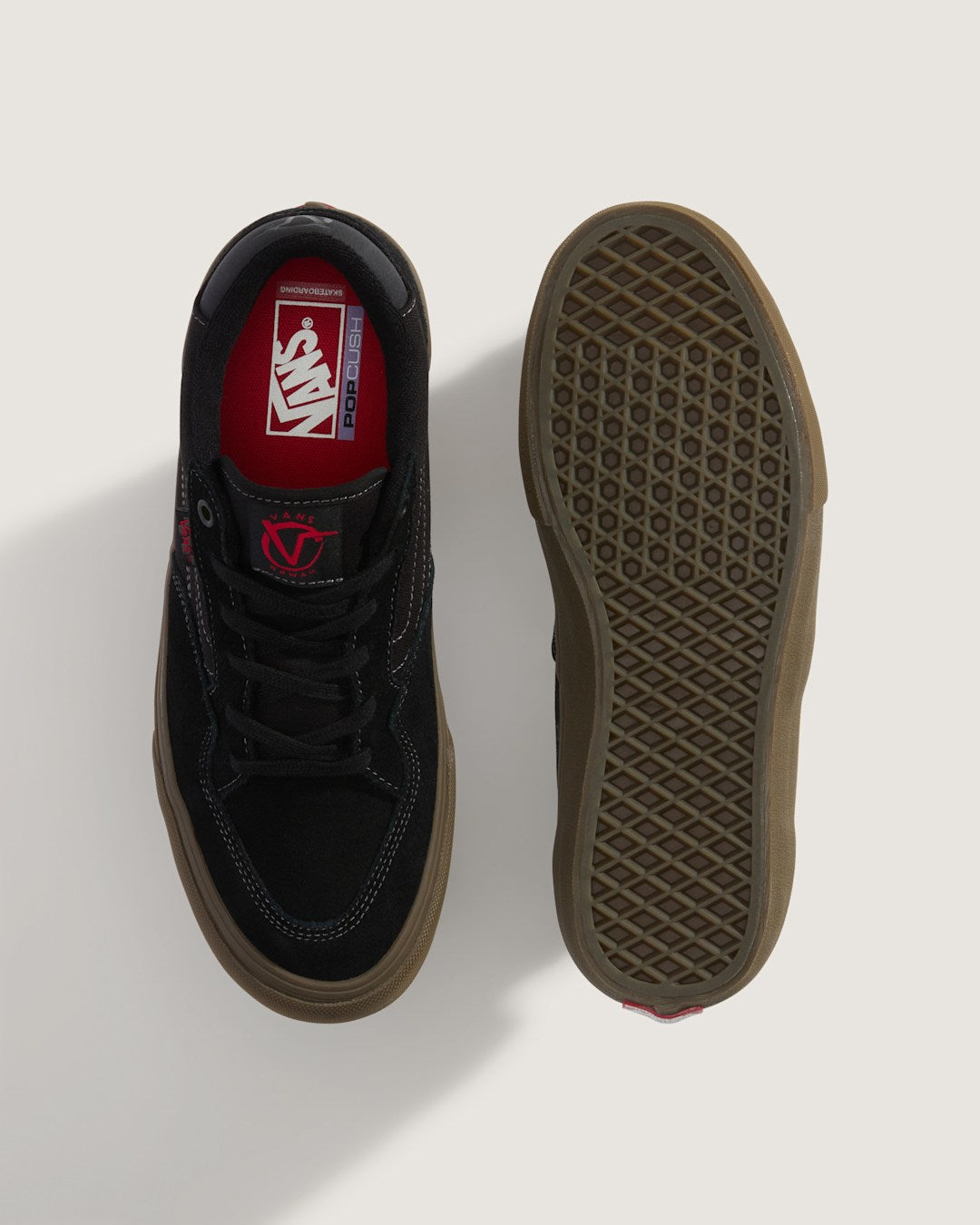 Vans Skate Rowan Gum Shoe in Black