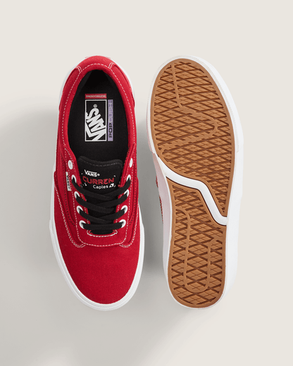 Vans Skate Curren Caples Shoe in Red / White