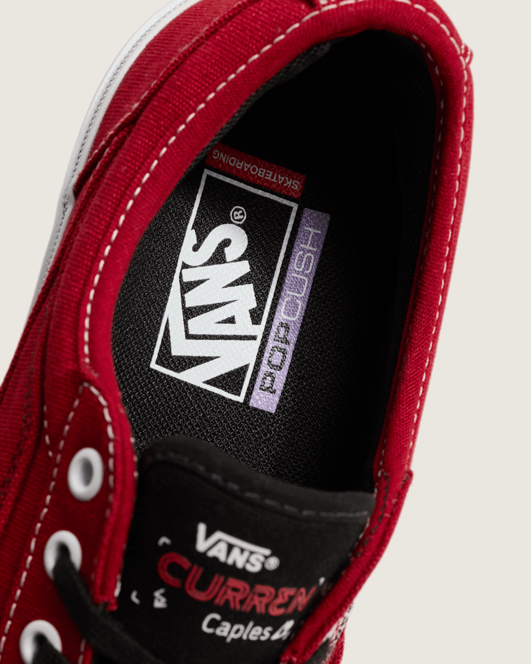 Vans Skate Curren Caples Shoe in Red / White