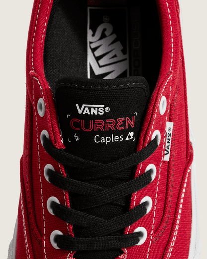 Vans Skate Curren Caples Shoe in Red / White
