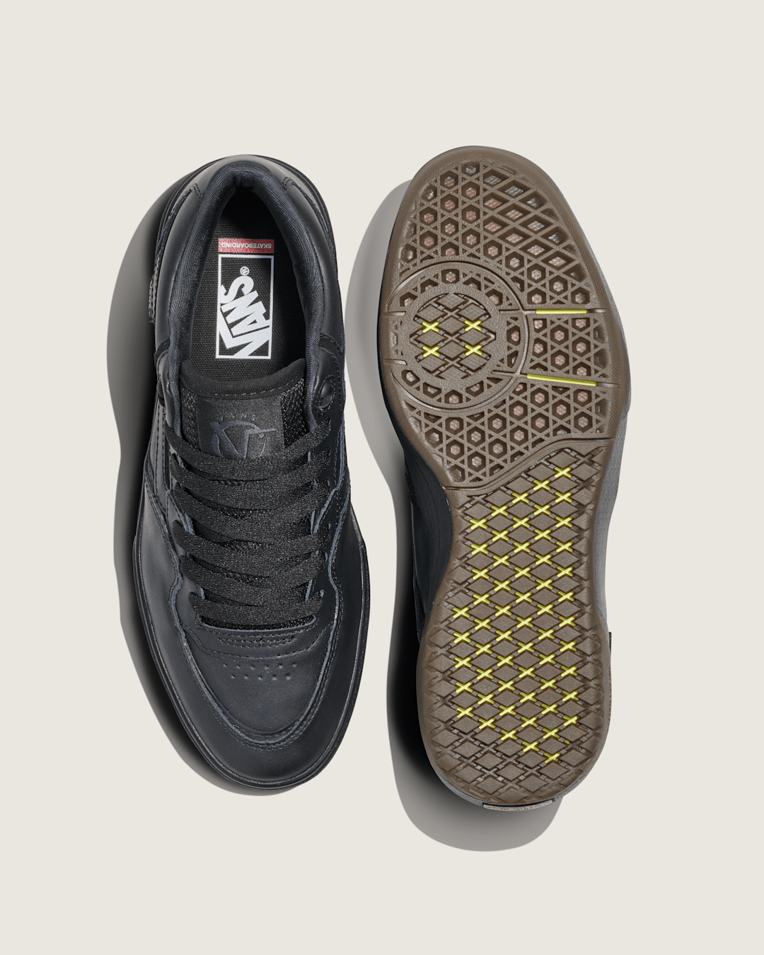 Vans Skate Rowan 2.0 Leather Shoe in Black