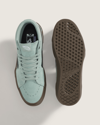 Vans BMX Sk8-Hi Gum Shoe in Grey / Olive Green