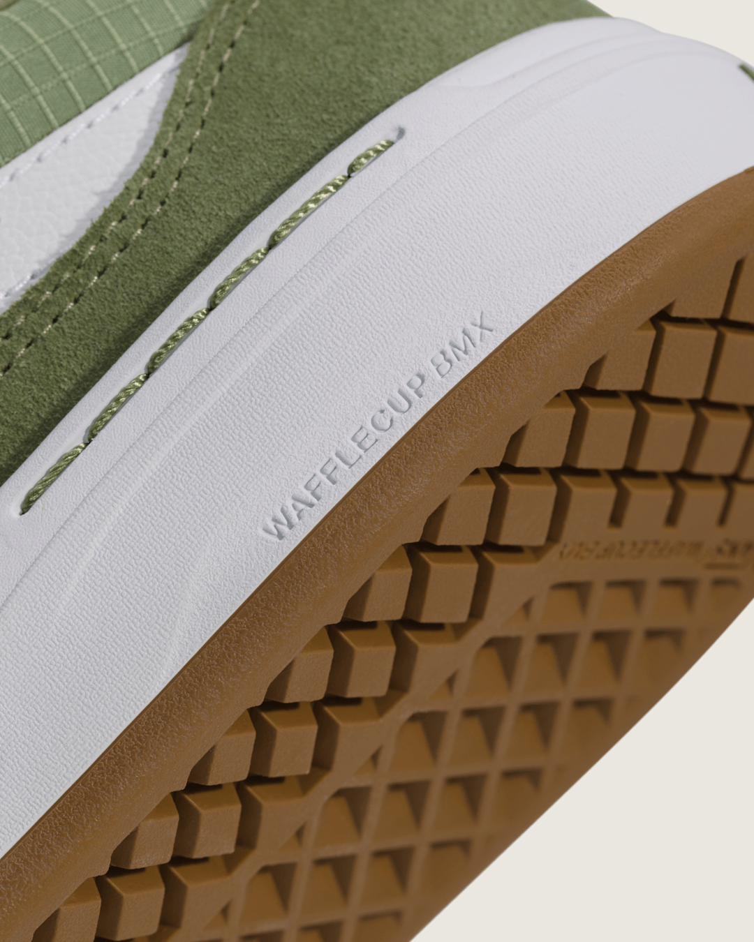 Vans BMX Proof Wafflecup Shoe in Olive Green / White