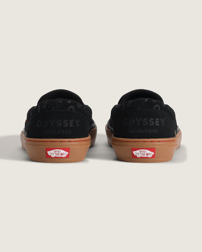 Vans Vans X Odyssey BMX Classic Slip-On WaffleCup Shoe in Odyssey Black / Red