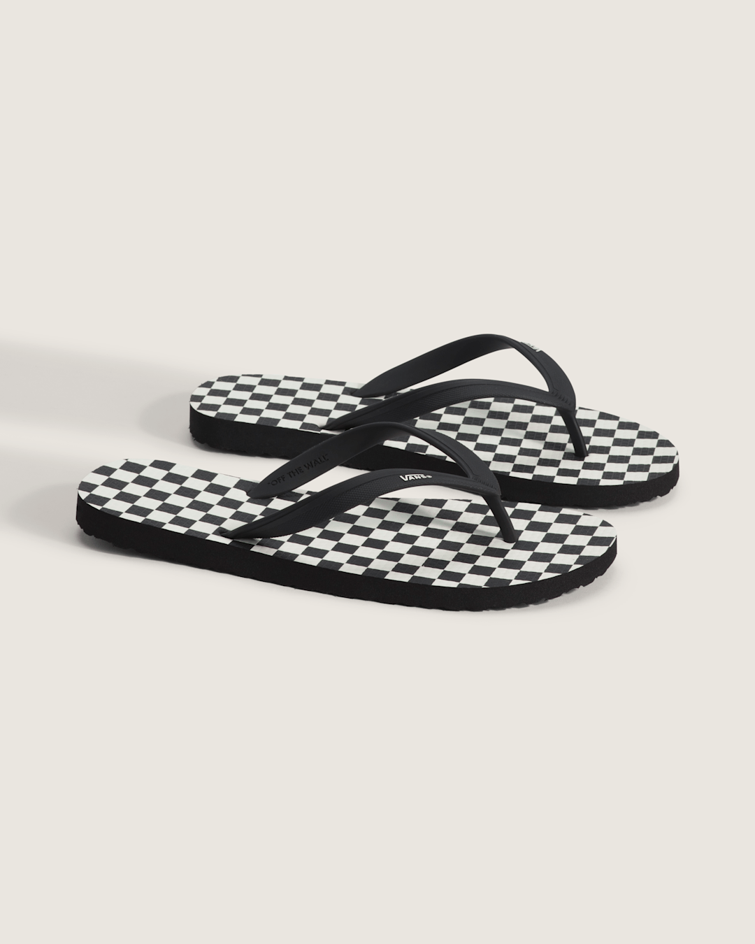 Vans Makena Checkerboard Sandal in Checkerboard Black / Marshmallow White