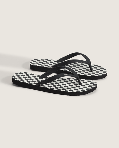 Vans Makena Checkerboard Sandal in Checkerboard Black / Marshmallow White