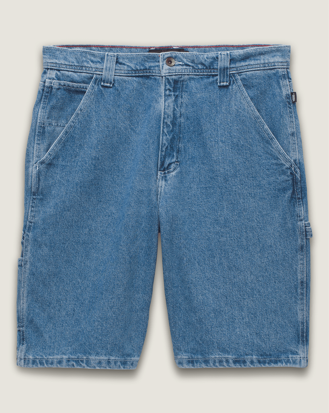 Vans Drill Chore Loose Denim Shorts in Stone Wash Blue