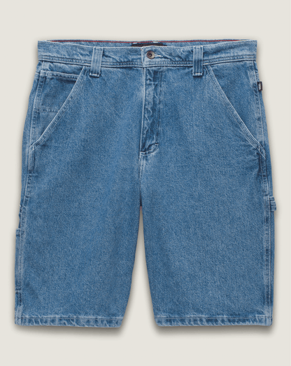 Vans Drill Chore Loose Denim Shorts in Stone Wash Blue