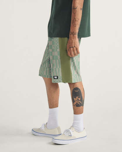 Vans Daily AOP Sideline Boardshorts in Grey Olive Green