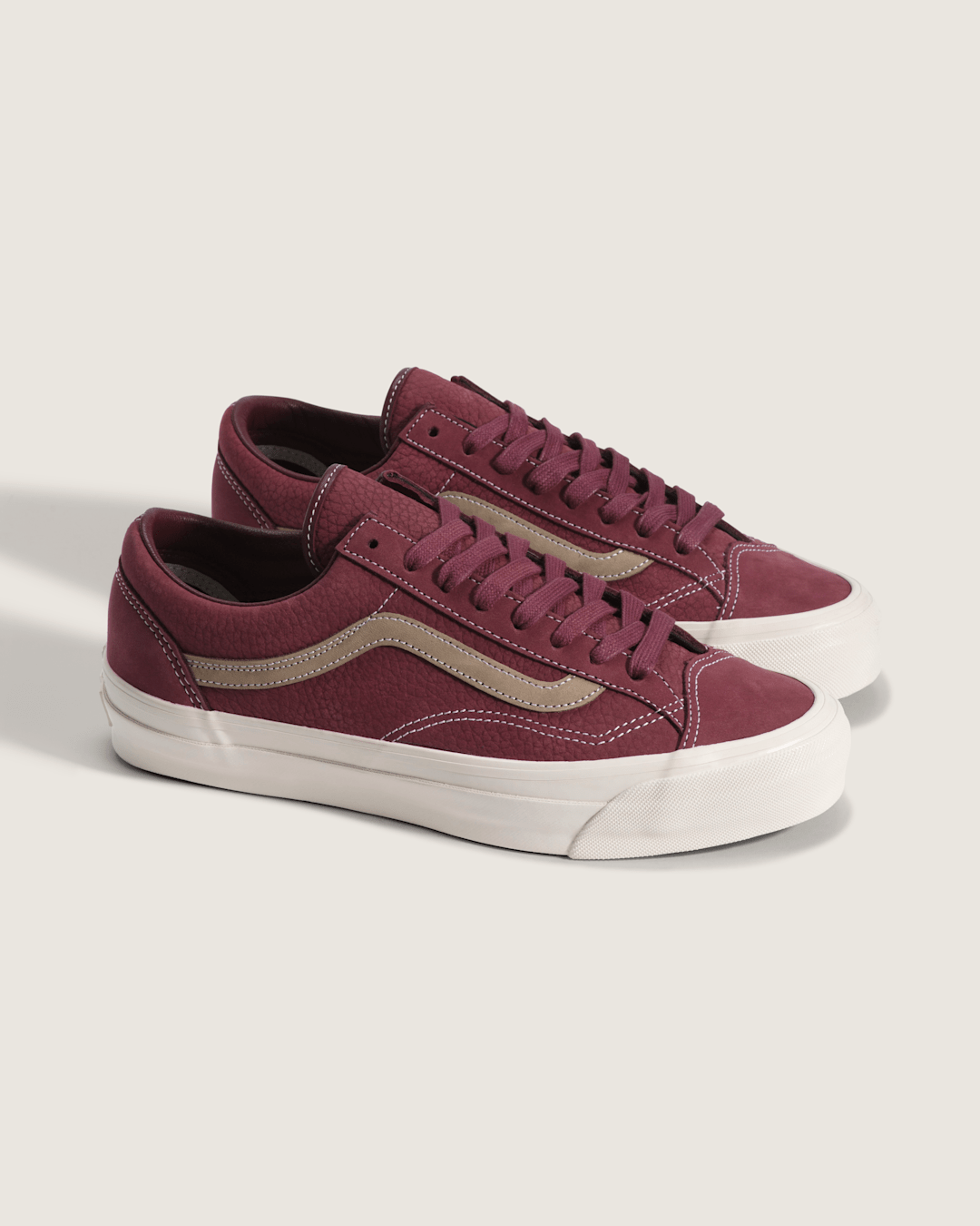 Vans Premium Old Skool Shoe in Port Royale Red