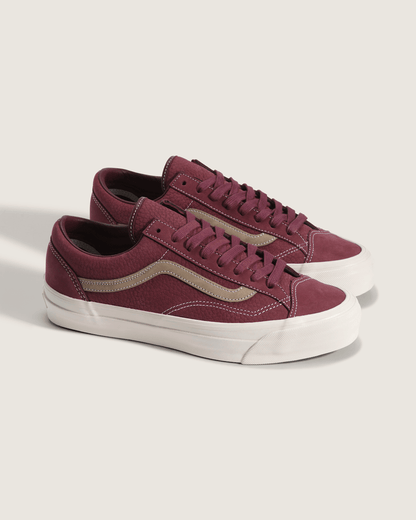 Vans Premium Old Skool Shoe in Port Royale Red