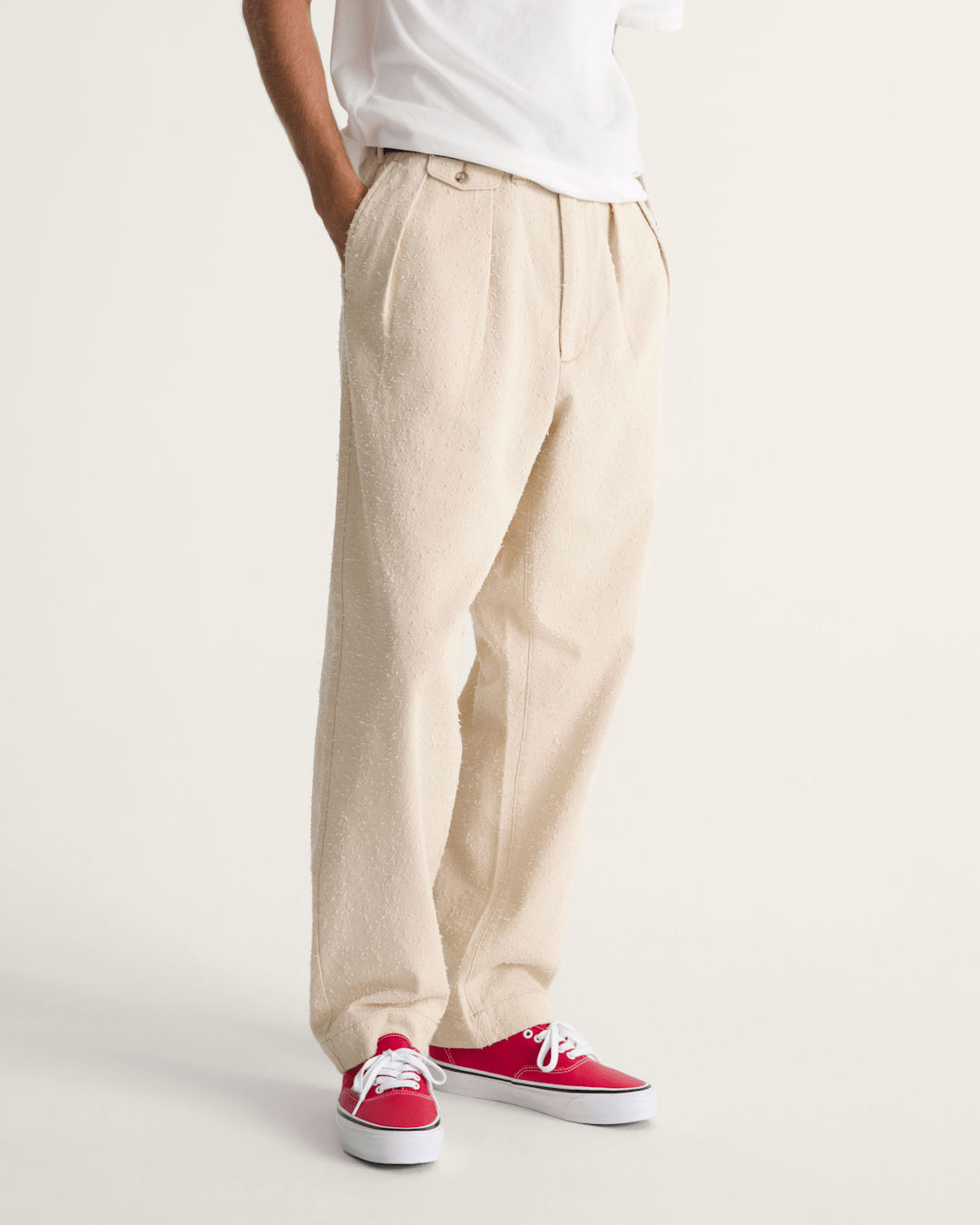Vans OTW by Vans Back Pleated Trousers in Creme Brulee Beige