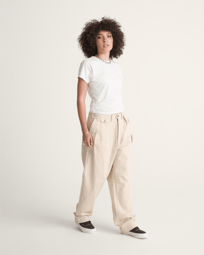 Vans OTW by Vans Back Pleated Trousers in Creme Brulee Beige