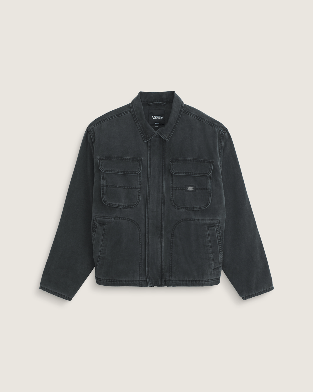 Vans Umber Pigment Canvas Jacket in Black