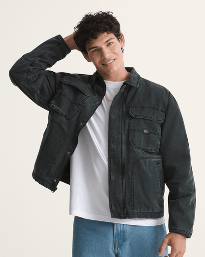 Vans Umber Pigment Canvas Jacket in Black