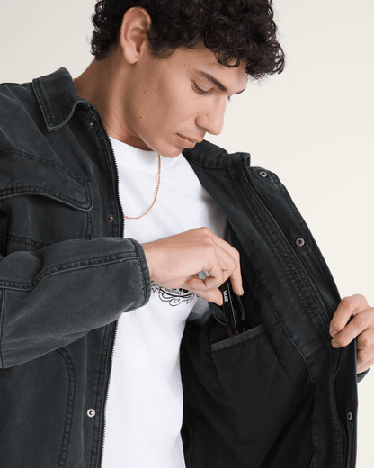 Vans Umber Pigment Canvas Jacket in Black