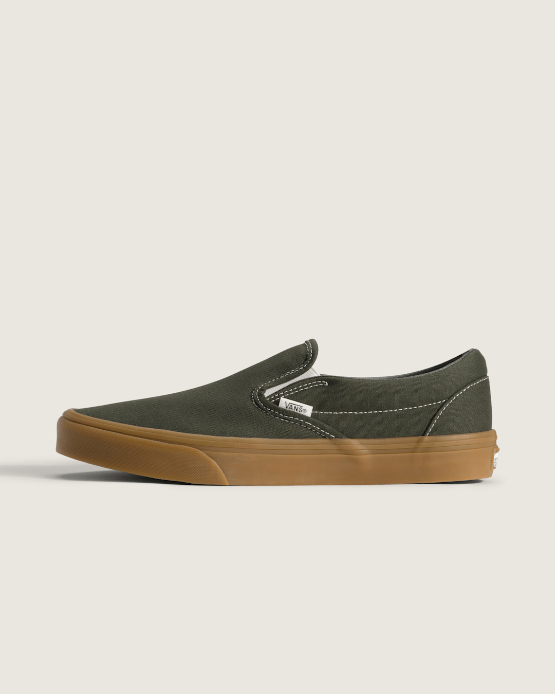 Vans Classic Slip-On Shoe in Gum Obsidian Fern Green