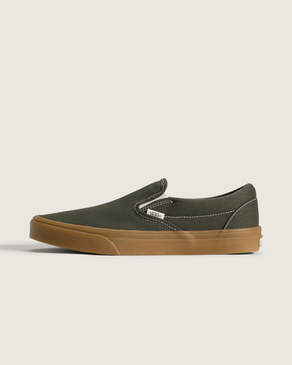 Vans Classic Slip-On Shoe in Gum Obsidian Fern Green