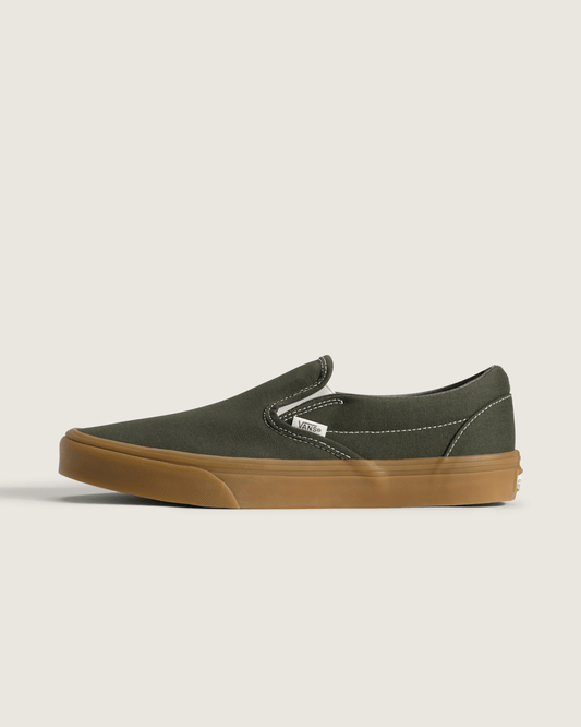 Vans Classic Slip-On Shoe in Gum Obsidian Fern Green