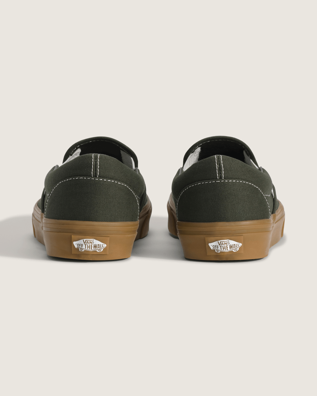 Vans Classic Slip-On Shoe in Gum Obsidian Fern Green