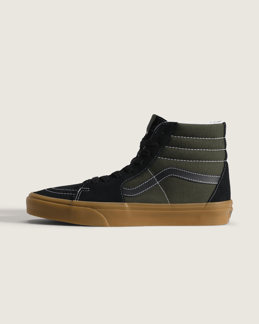 Vans Sk8-Hi Shoe in Gum Obsidian Fern Green