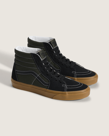 Vans Sk8-Hi Shoe in Gum Obsidian Fern Green