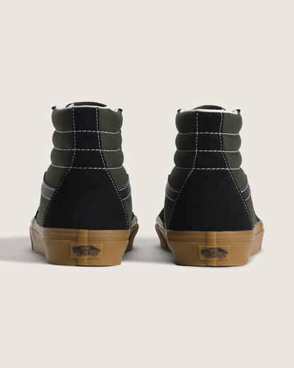 Vans Sk8-Hi Shoe in Gum Obsidian Fern Green
