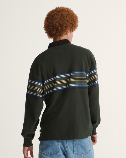 Vans Surge Rugby Long Sleeve Shirt in Dried Kelp Green