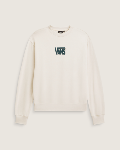 Vans Stretch Logo Crew Sweatshirt in Oatmeal Beige