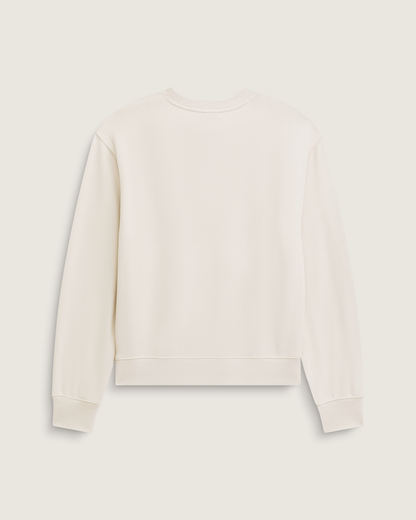 Vans Stretch Logo Crew Sweatshirt in Oatmeal Beige