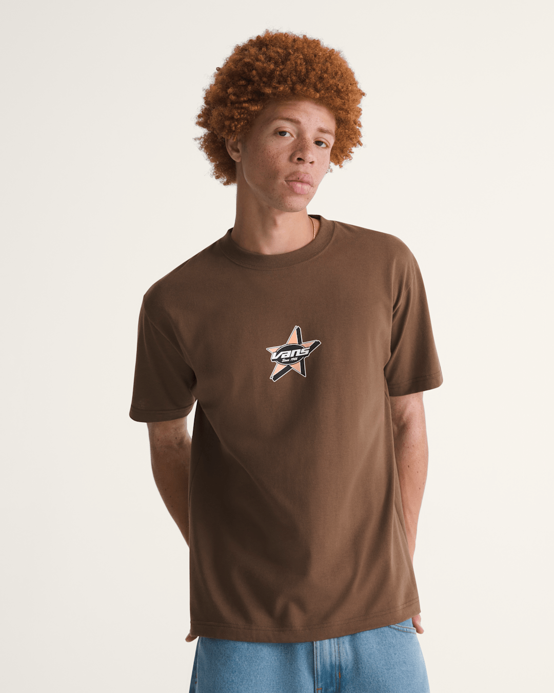 Vans Starmarked T-Shirt in Vintage Cocoa Brown