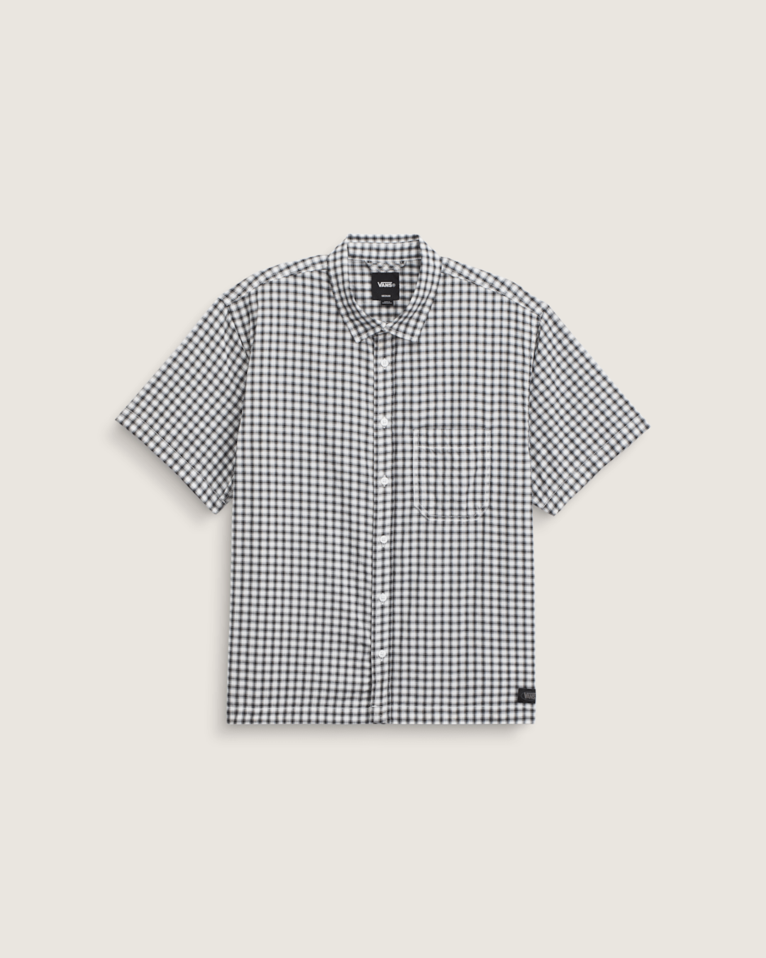 Vans Larkspur Mini Plaid Shirt in White / Black