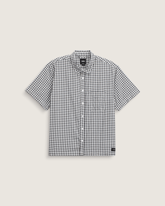 Vans Larkspur Mini Plaid Shirt in White / Black