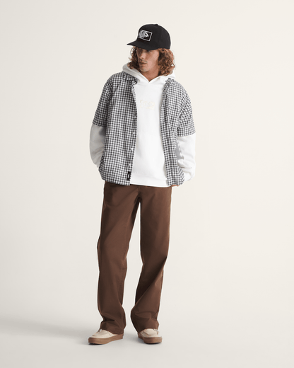 Vans Larkspur Mini Plaid Shirt in White / Black
