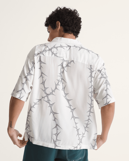 Vans Van Doren Printed Camp Button Up Shirt in White