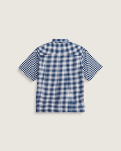 Vans Larkspur Mini Plaid Shirt in Deep Indigo Blue