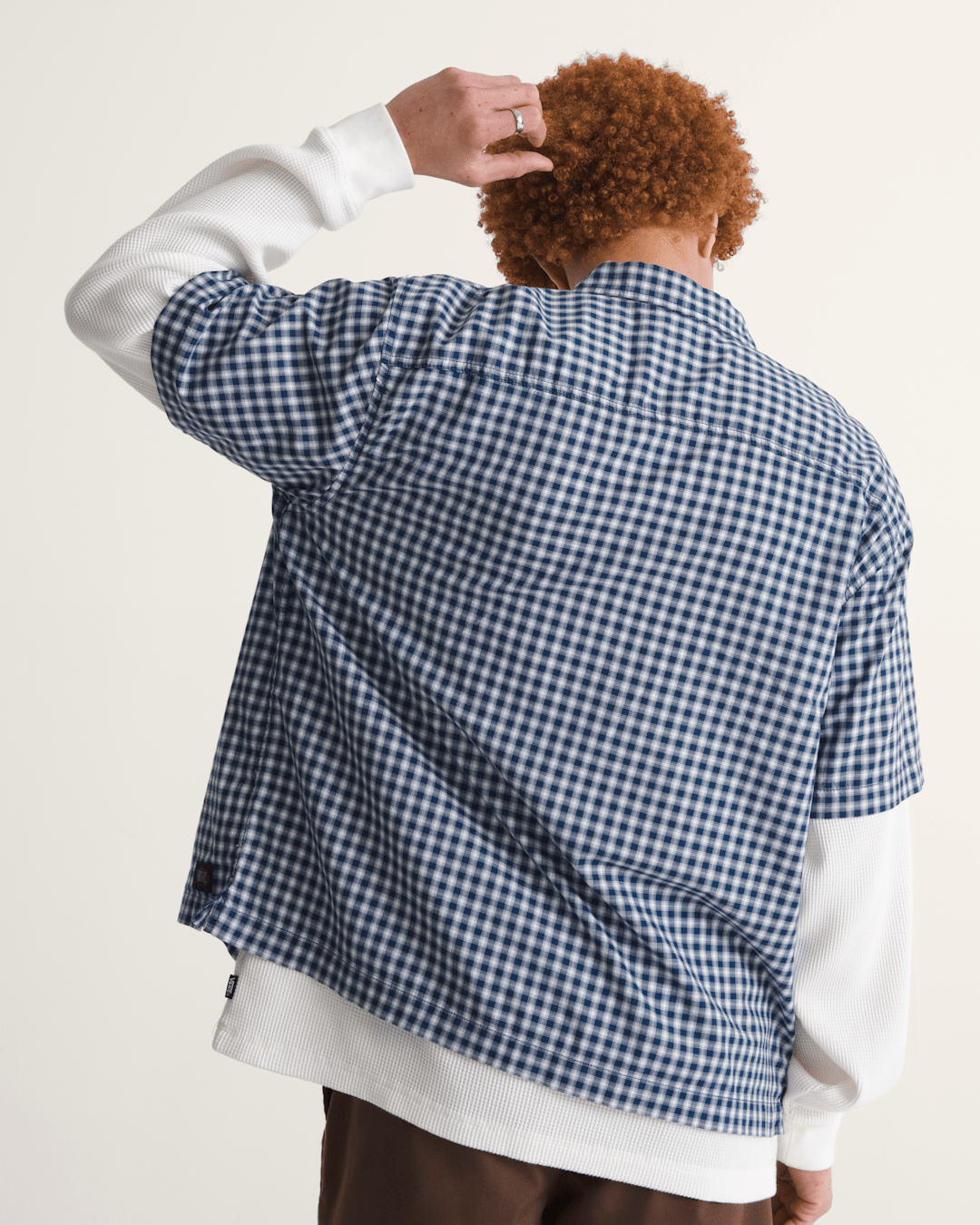 Vans Larkspur Mini Plaid Shirt in Deep Indigo Blue