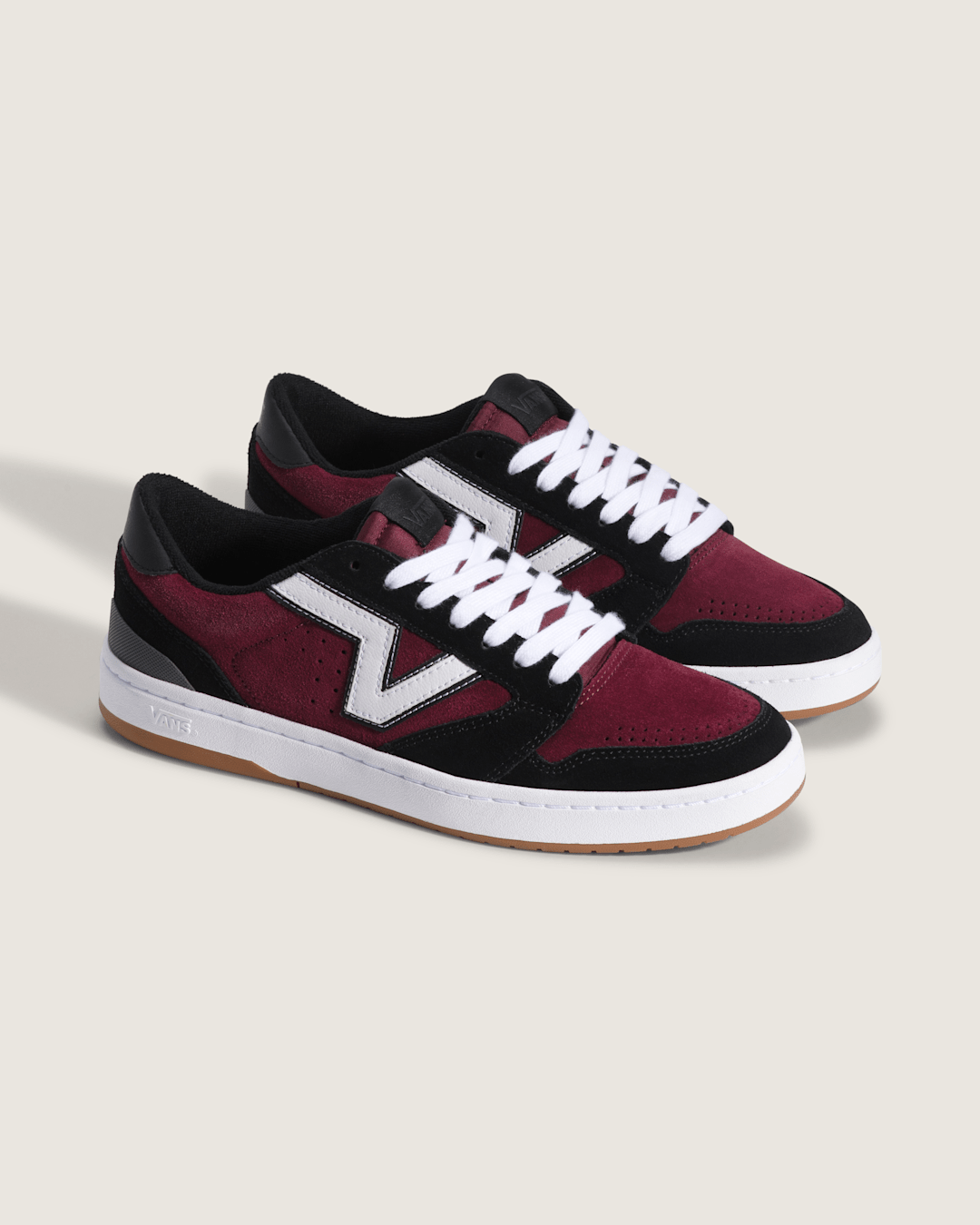 Vans Lowland 2.0 Shoe in Black / Port Red